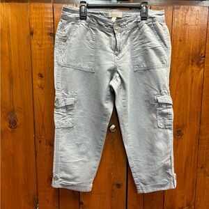 Banana Republic, women’s gray capri pants, size 4